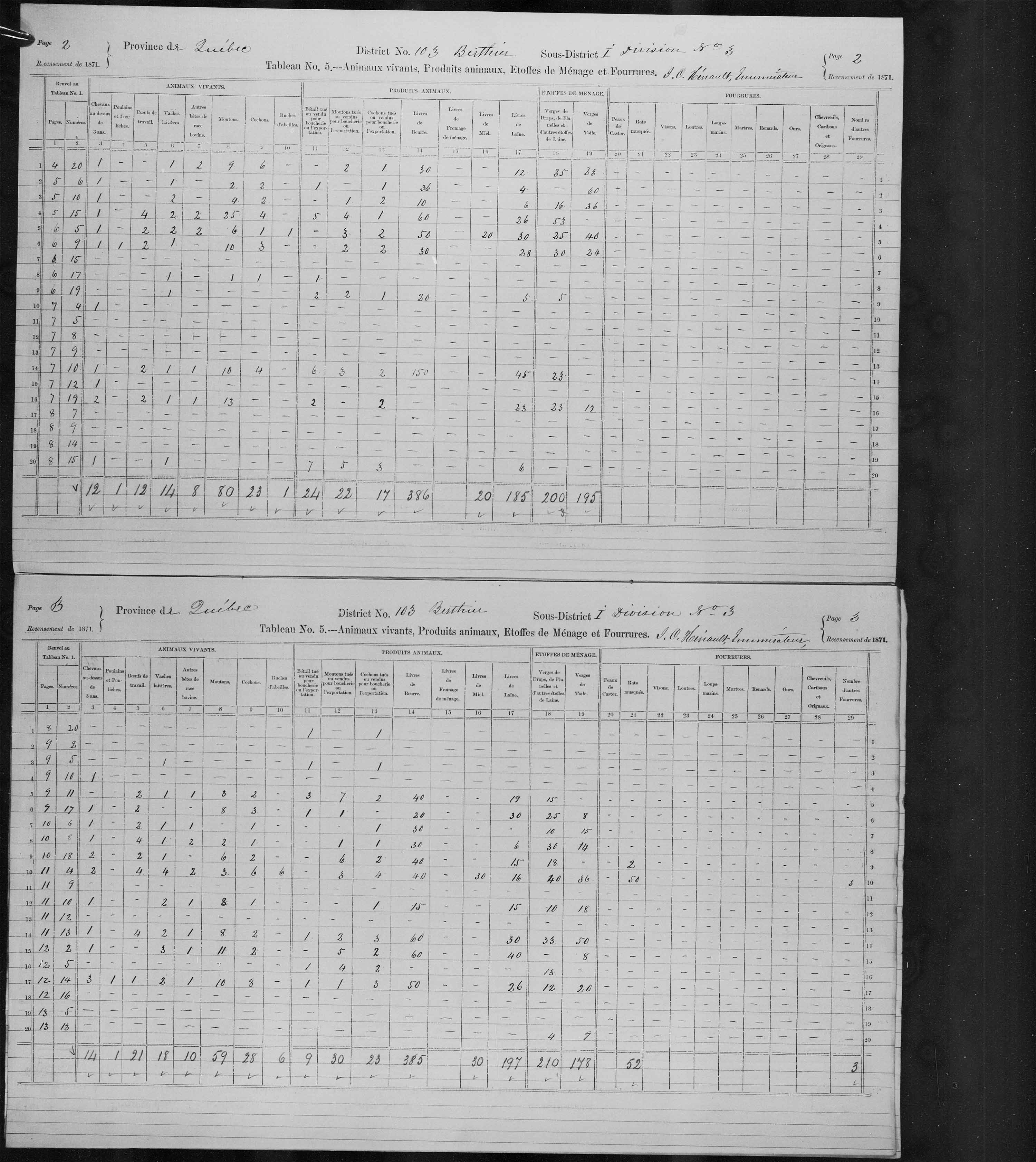 Title: Census of Canada, 1871 - Mikan Number: 142105 - Microform: c-10039