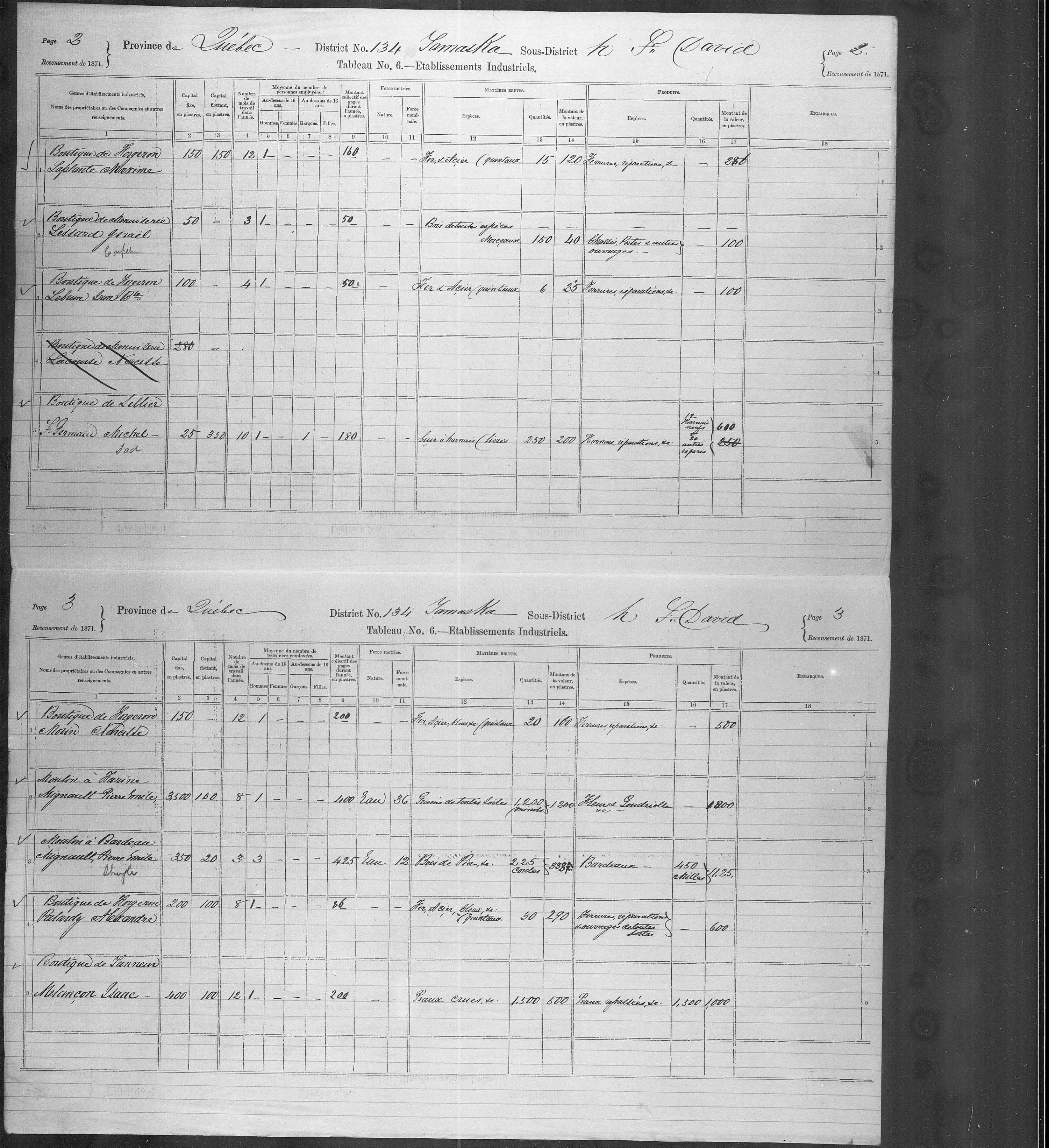 Title: Census of Canada, 1871 - Mikan Number: 142105 - Microform: c-10082