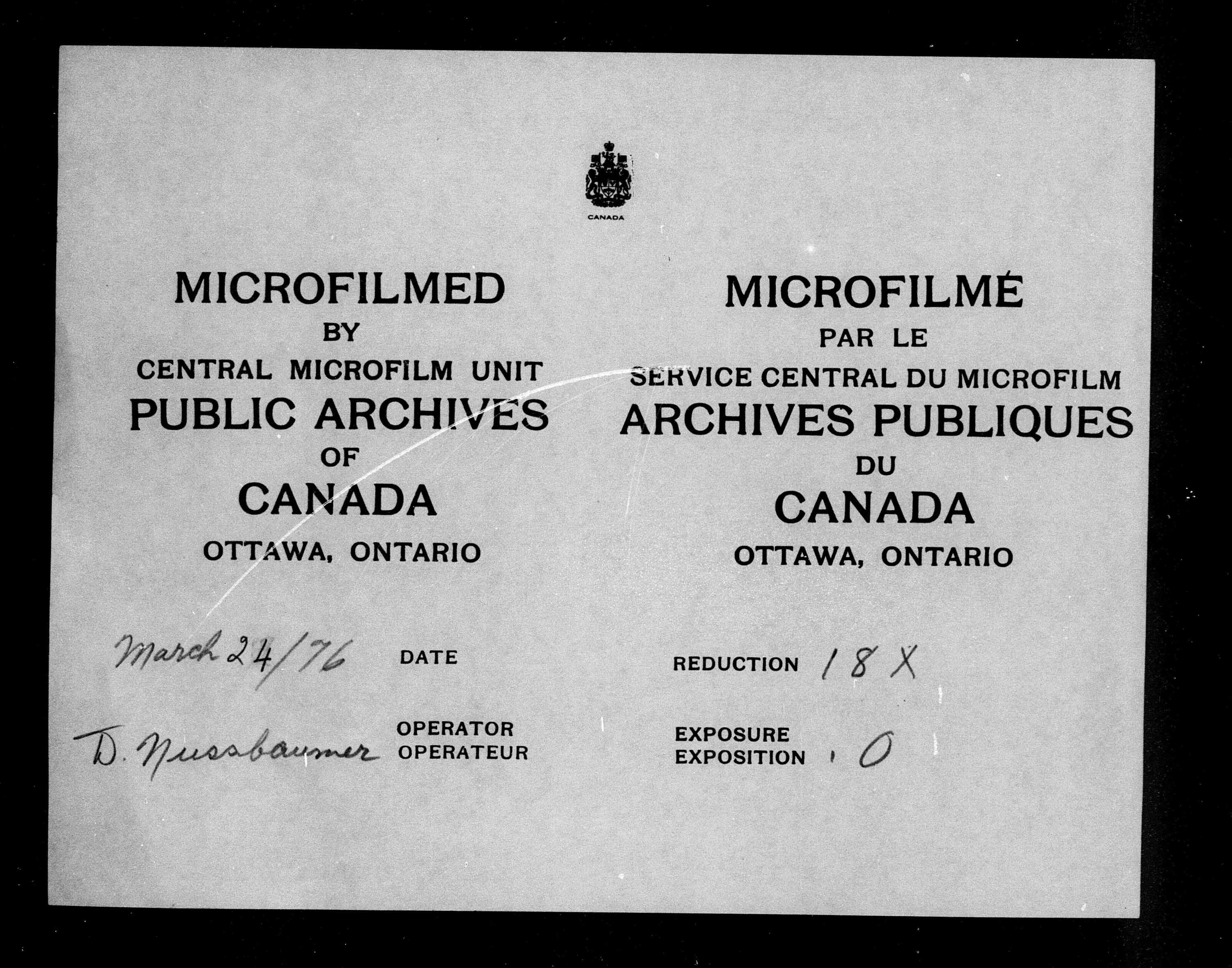 Titre : Recensement du Canada (1871) - N d'enregistrement Mikan : 194056 - Microforme : c-10088