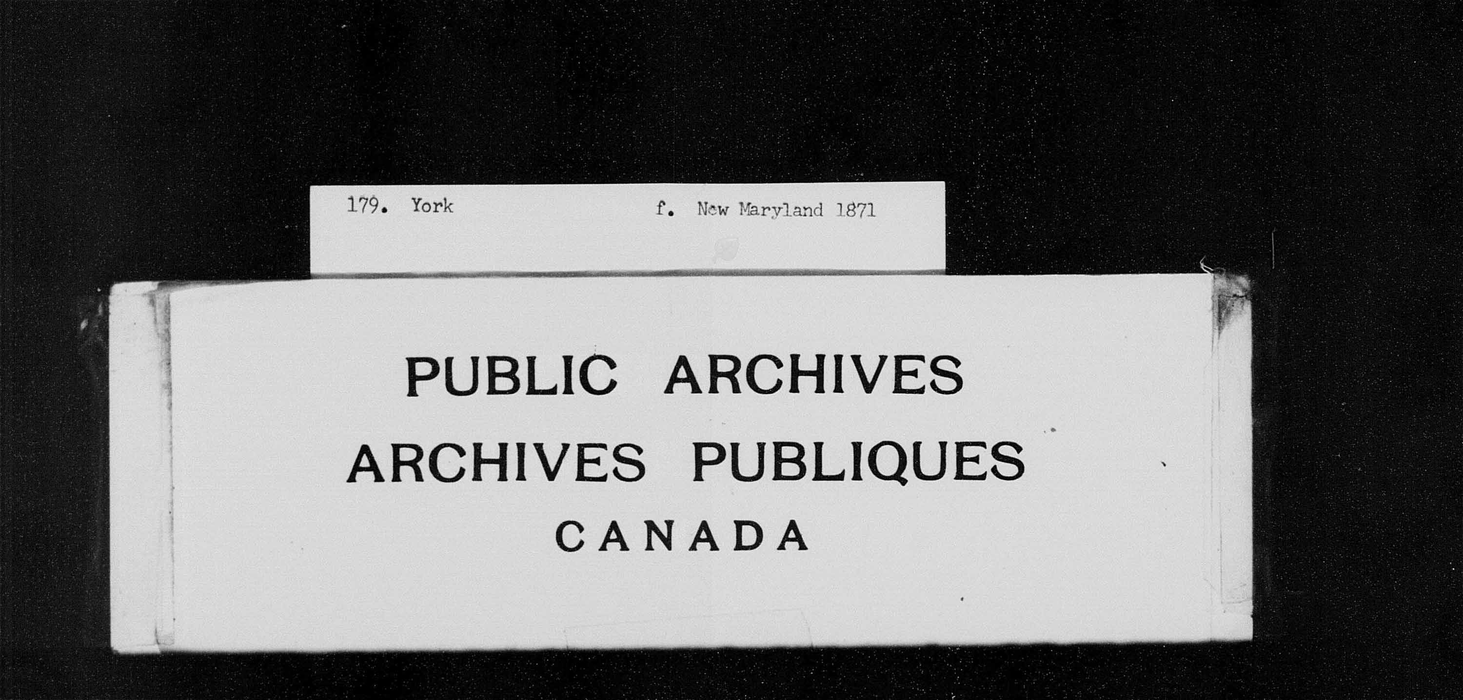 Titre : Recensement du Canada (1871) - N d'enregistrement Mikan : 194056 - Microforme : c-10381