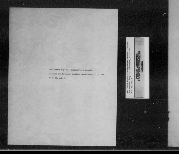 Titre : Archives militaires et navales britanniques (RG 8, srie C) - DOCUMENTS - N d'enregistrement Mikan : 105012 - Microforme : c-10861