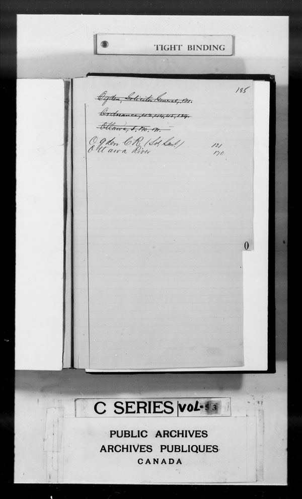 Title: British Military and Naval Records (RG 8, C Series) - DOCUMENTS - Mikan Number: 105012 - Microform: c-2620