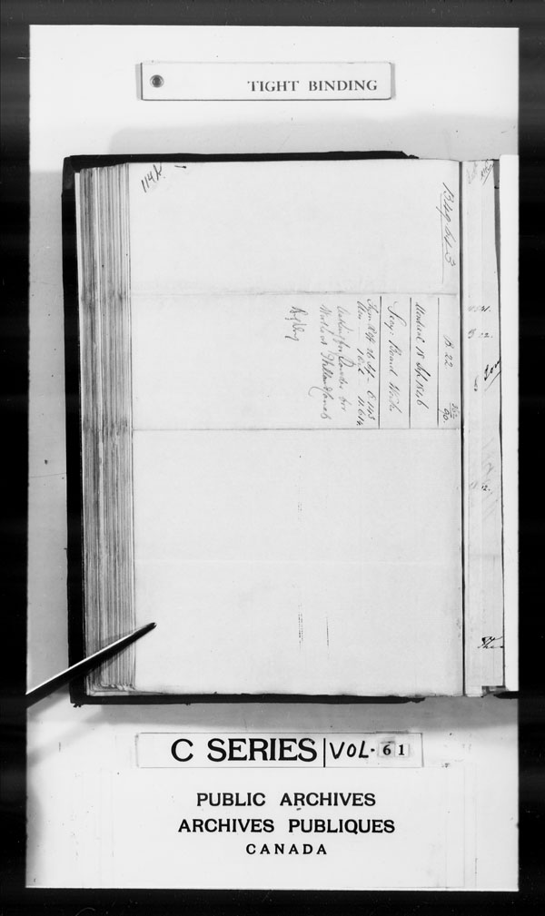 Title: British Military and Naval Records (RG 8, C Series) - DOCUMENTS - Mikan Number: 105012 - Microform: c-2637