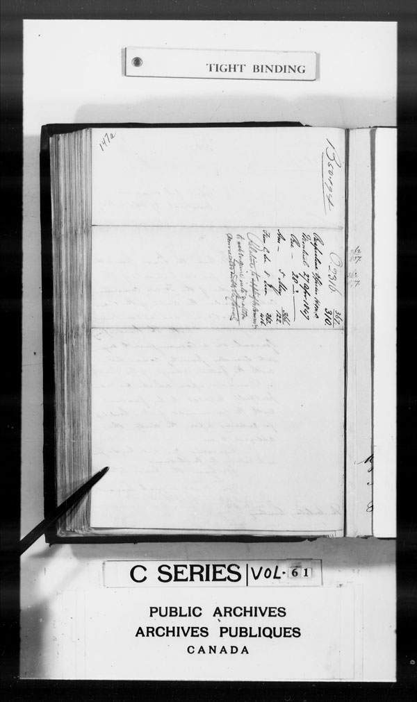 Title: British Military and Naval Records (RG 8, C Series) - DOCUMENTS - Mikan Number: 105012 - Microform: c-2637