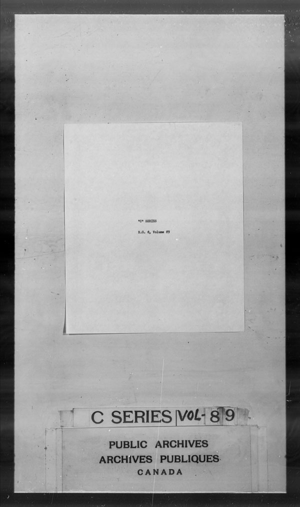 Titre : Archives militaires et navales britanniques (RG 8, srie C) - DOCUMENTS - N d'enregistrement Mikan : 105012 - Microforme : c-2647