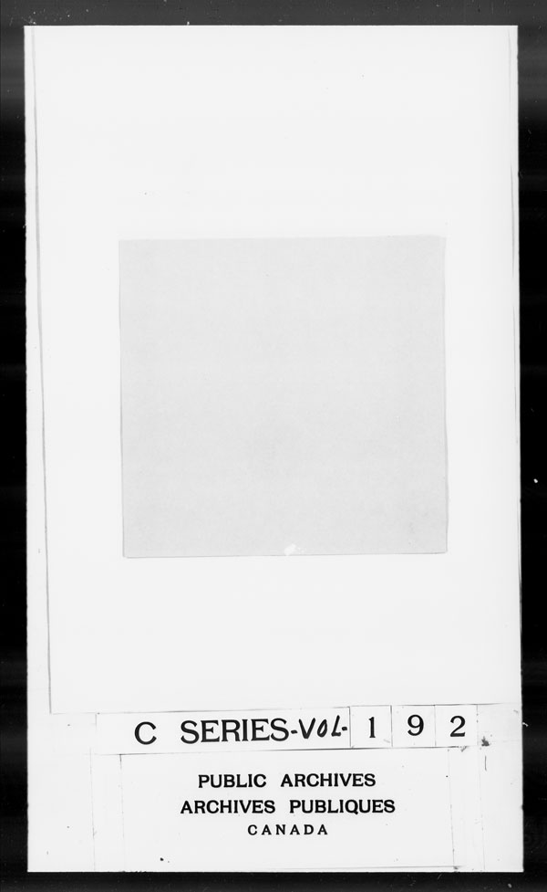 Title: British Military and Naval Records (RG 8, C Series) - DOCUMENTS - Mikan Number: 105012 - Microform: c-2780