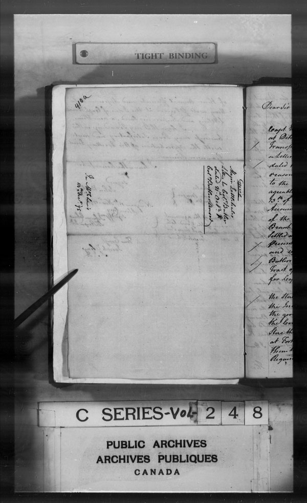 Title: British Military and Naval Records (RG 8, C Series) - DOCUMENTS - Mikan Number: 105012 - Microform: c-2848
