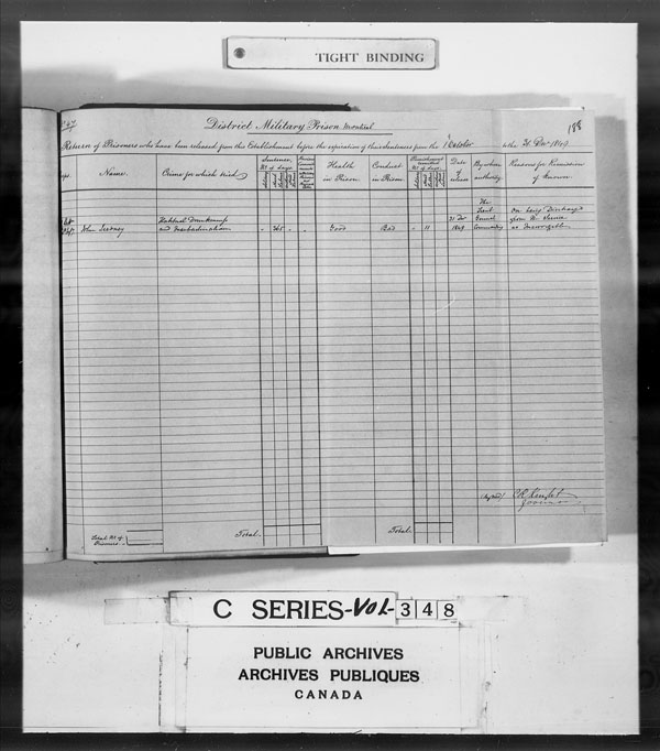 Titre : Archives militaires et navales britanniques (RG 8, srie C) - DOCUMENTS - N d'enregistrement Mikan : 105012 - Microforme : c-2880