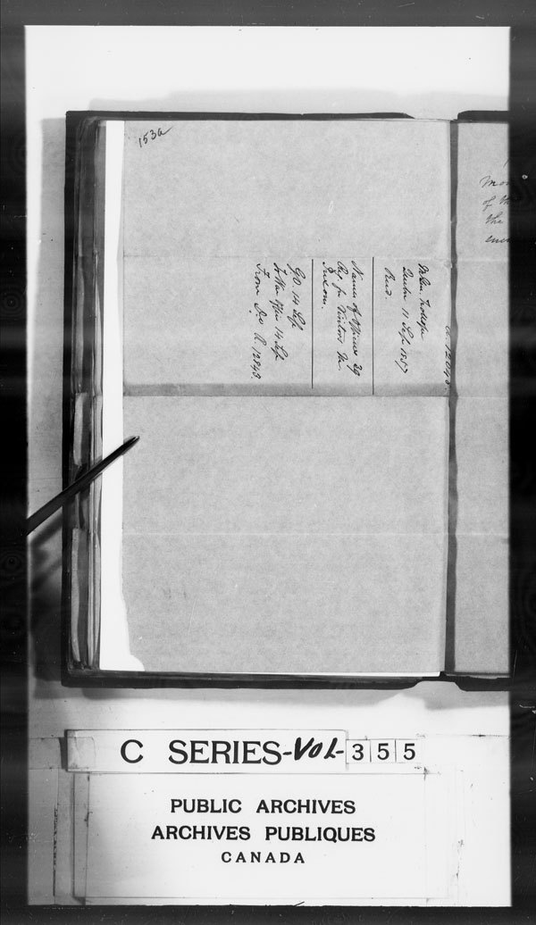 Titre : Archives militaires et navales britanniques (RG 8, srie C) - DOCUMENTS - N d'enregistrement Mikan : 105012 - Microforme : c-2927