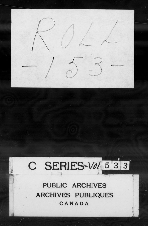Title: British Military and Naval Records (RG 8, C Series) - DOCUMENTS - Mikan Number: 105012 - Microform: c-3067