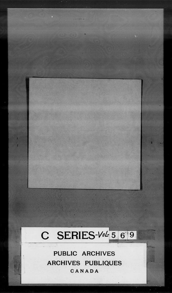 Title: British Military and Naval Records (RG 8, C Series) - DOCUMENTS - Mikan Number: 105012 - Microform: c-3075