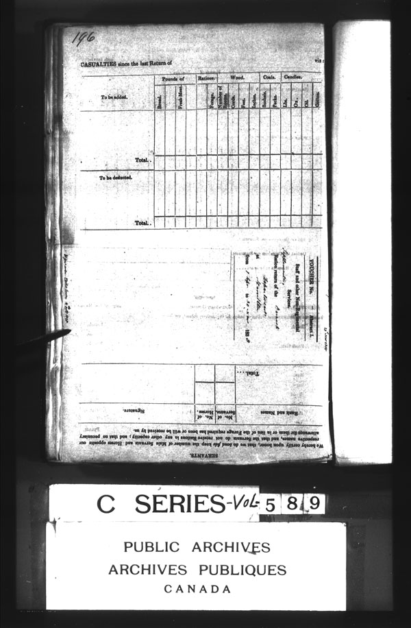 Title: British Military and Naval Records (RG 8, C Series) - DOCUMENTS - Mikan Number: 105012 - Microform: c-3149