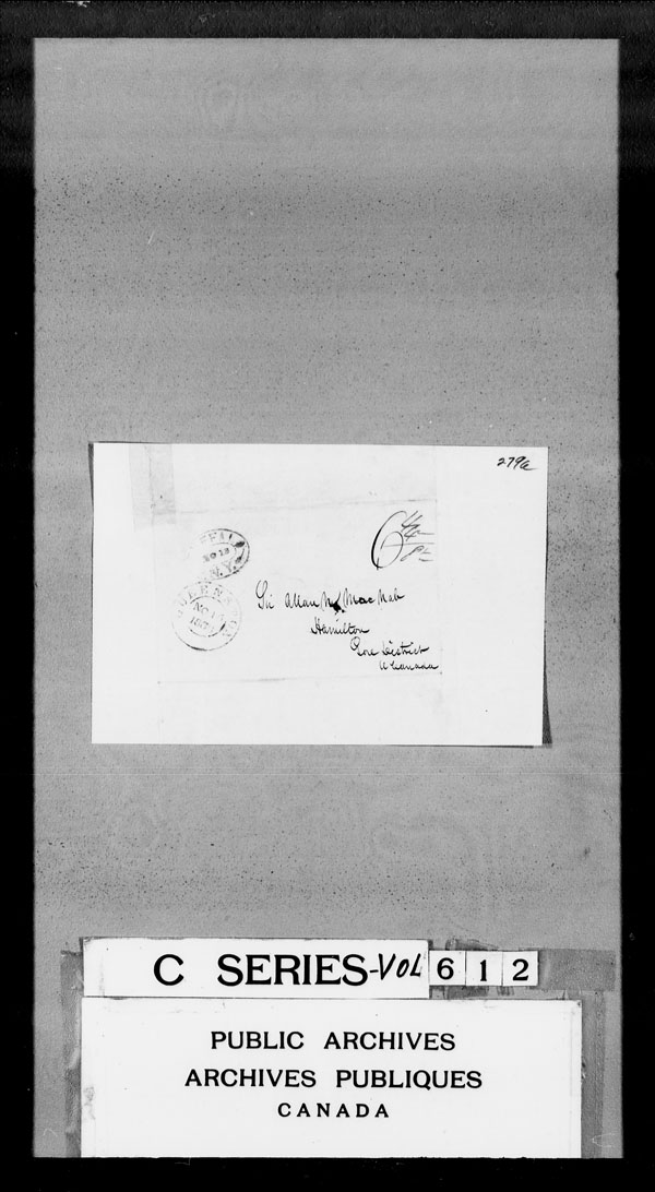Title: British Military and Naval Records (RG 8, C Series) - DOCUMENTS - Mikan Number: 105012 - Microform: c-3155