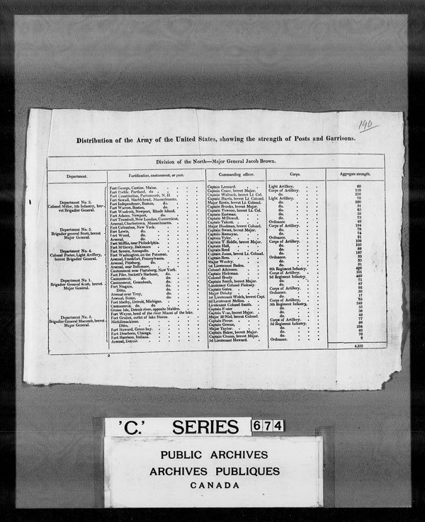 Title: British Military and Naval Records (RG 8, C Series) - DOCUMENTS - Mikan Number: 105012 - Microform: c-3171