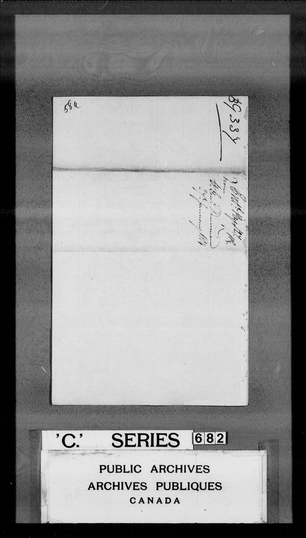 Title: British Military and Naval Records (RG 8, C Series) - DOCUMENTS - Mikan Number: 105012 - Microform: c-3173