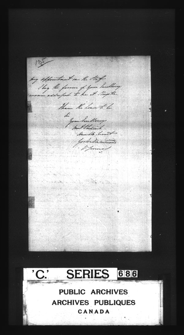 Title: British Military and Naval Records (RG 8, C Series) - DOCUMENTS - Mikan Number: 105012 - Microform: c-3174