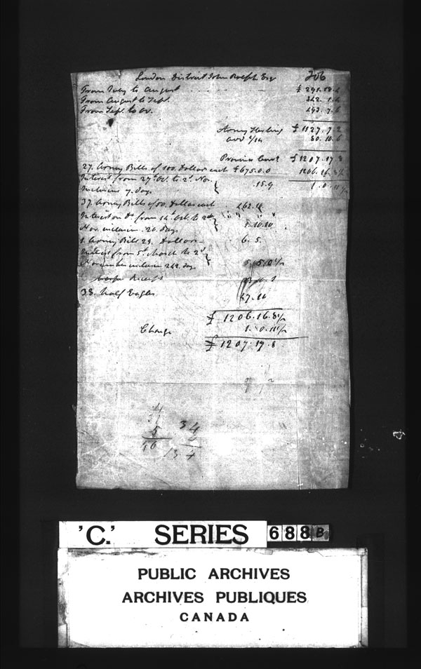 Title: British Military and Naval Records (RG 8, C Series) - DOCUMENTS - Mikan Number: 105012 - Microform: c-3231