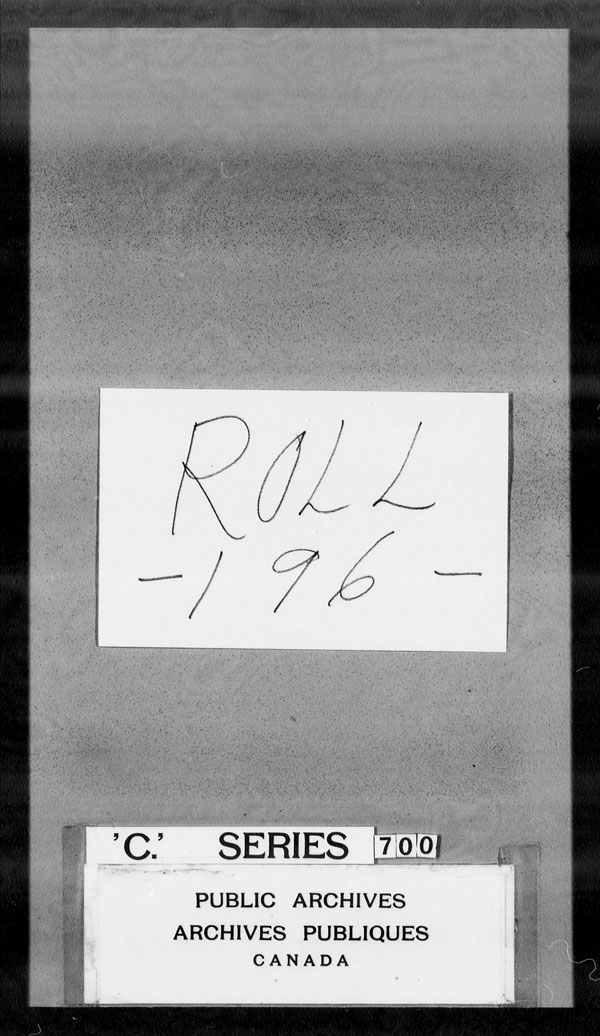 Title: British Military and Naval Records (RG 8, C Series) - DOCUMENTS - Mikan Number: 105012 - Microform: c-3236