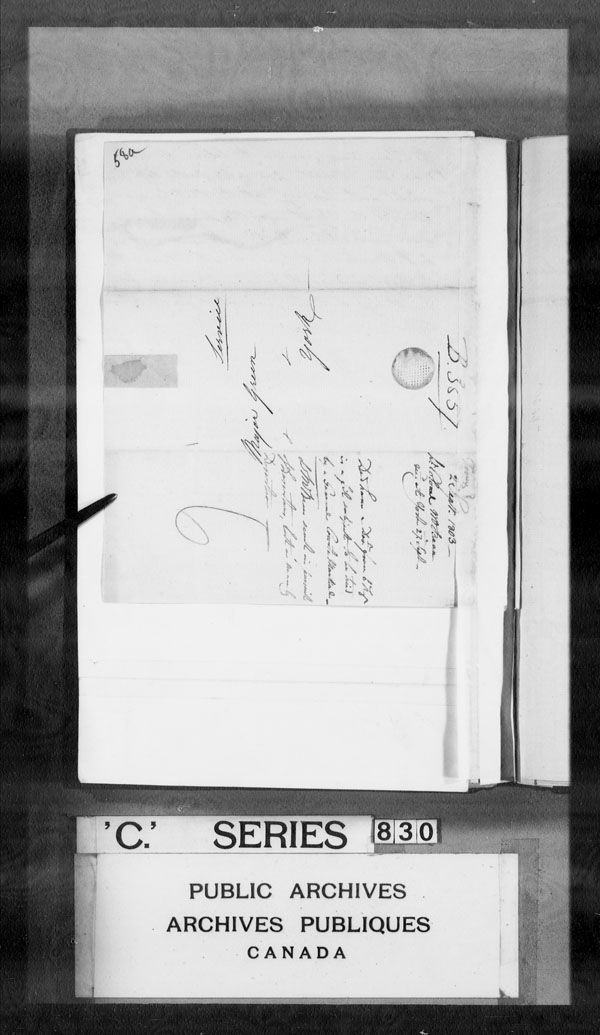 Title: British Military and Naval Records (RG 8, C Series) - DOCUMENTS - Mikan Number: 105012 - Microform: c-3266
