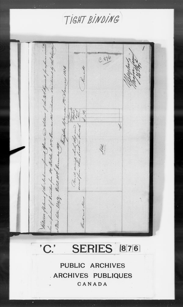 Title: British Military and Naval Records (RG 8, C Series) - DOCUMENTS - Mikan Number: 105012 - Microform: c-3274