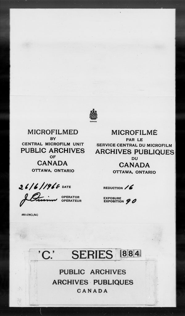 Titre : Archives militaires et navales britanniques (RG 8, srie C) - DOCUMENTS - N d'enregistrement Mikan : 105012 - Microforme : c-3275