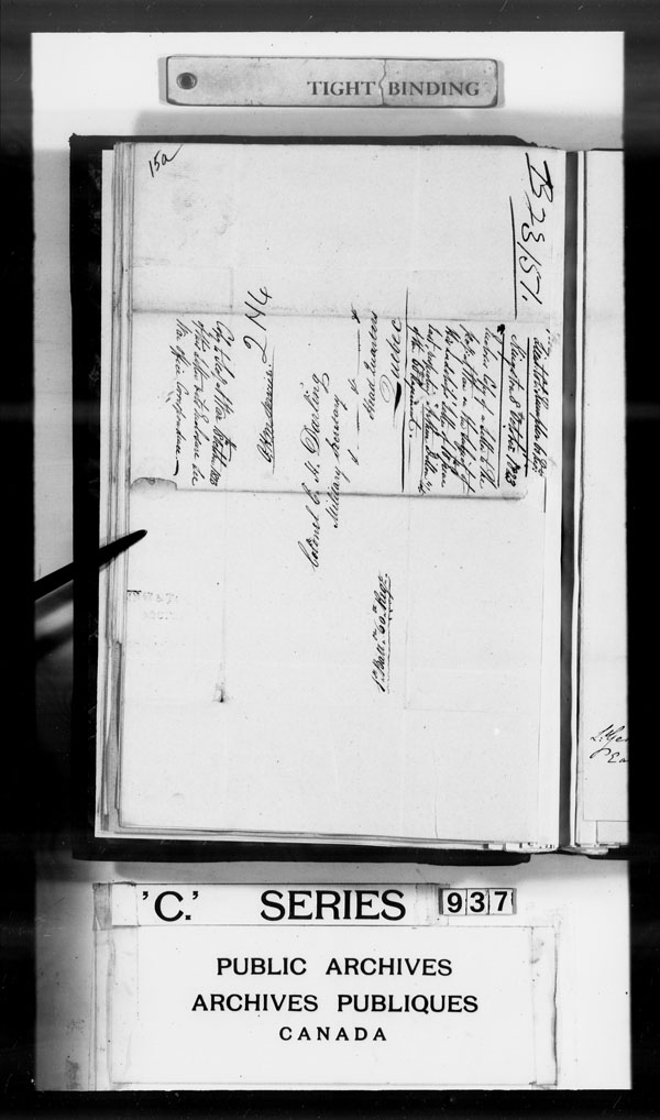 Title: British Military and Naval Records (RG 8, C Series) - DOCUMENTS - Mikan Number: 105012 - Microform: c-3282