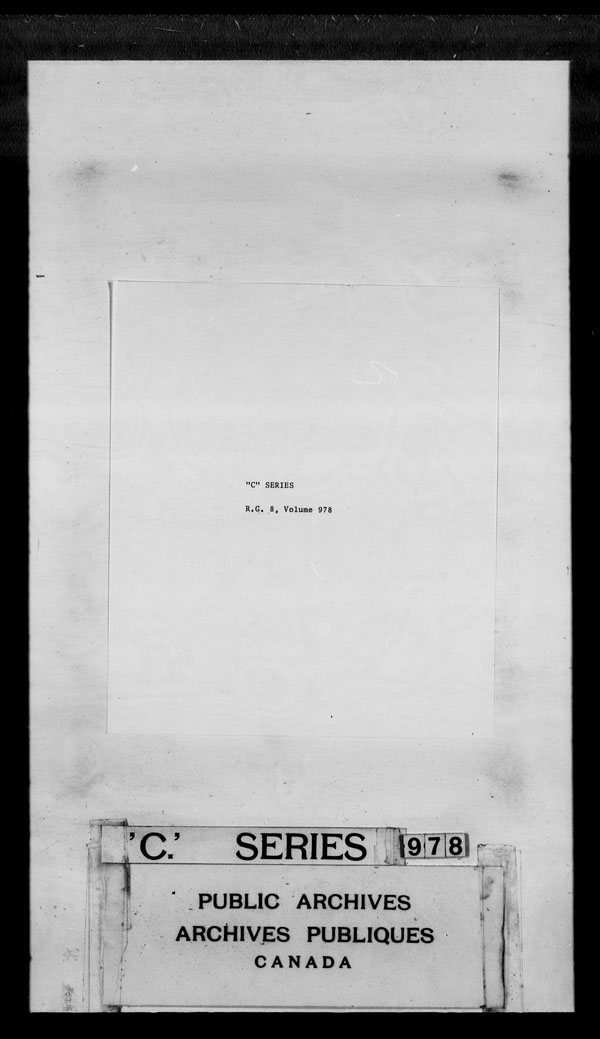 Title: British Military and Naval Records (RG 8, C Series) - DOCUMENTS - Mikan Number: 105012 - Microform: c-3355