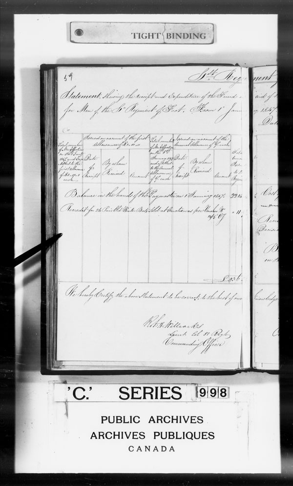 Title: British Military and Naval Records (RG 8, C Series) - DOCUMENTS - Mikan Number: 105012 - Microform: c-3357