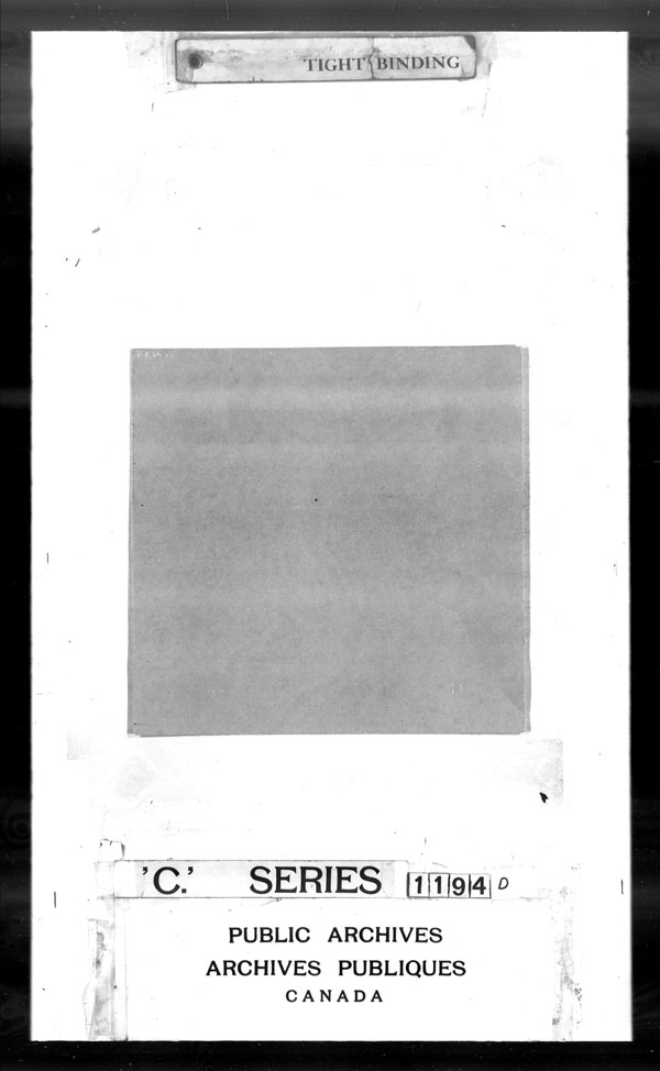 Title: British Military and Naval Records (RG 8, C Series) - DOCUMENTS - Mikan Number: 105012 - Microform: c-3509