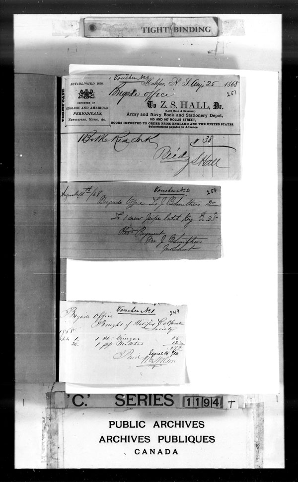 Title: British Military and Naval Records (RG 8, C Series) - DOCUMENTS - Mikan Number: 105012 - Microform: c-3512