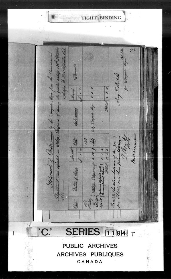 Title: British Military and Naval Records (RG 8, C Series) - DOCUMENTS - Mikan Number: 105012 - Microform: c-3512
