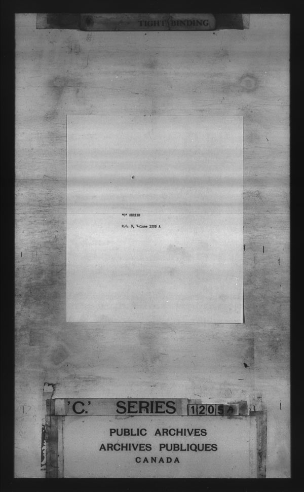 Title: British Military and Naval Records (RG 8, C Series) - DOCUMENTS - Mikan Number: 105012 - Microform: c-3523