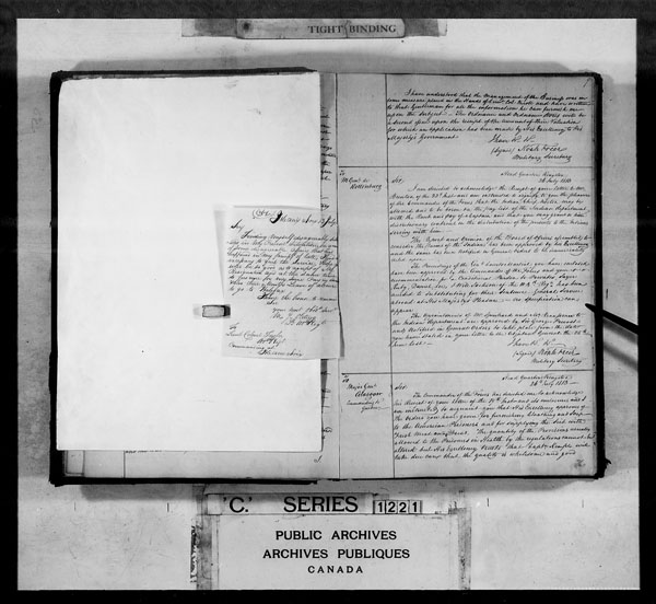 Title: British Military and Naval Records (RG 8, C Series) - DOCUMENTS - Mikan Number: 105012 - Microform: c-3526