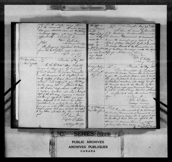Title: British Military and Naval Records (RG 8, C Series) - DOCUMENTS - Mikan Number: 105012 - Microform: c-3528