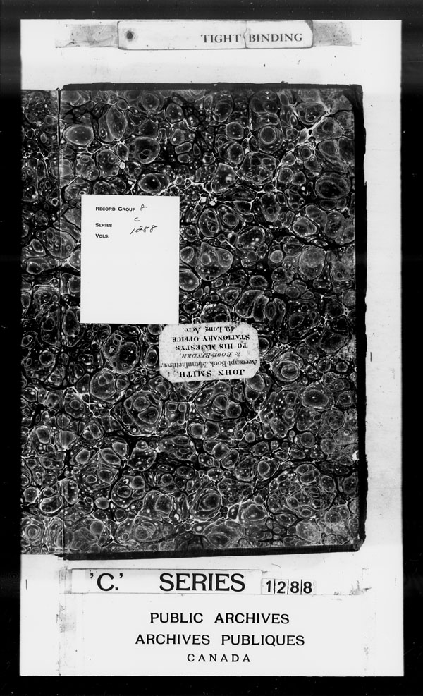 Title: British Military and Naval Records (RG 8, C Series) - DOCUMENTS - Mikan Number: 105012 - Microform: c-3537