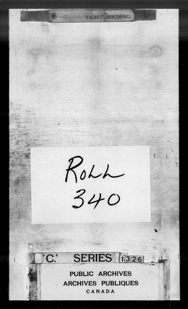 Title: British Military and Naval Records (RG 8, C Series) - DOCUMENTS - Mikan Number: 105012 - Microform: c-3549