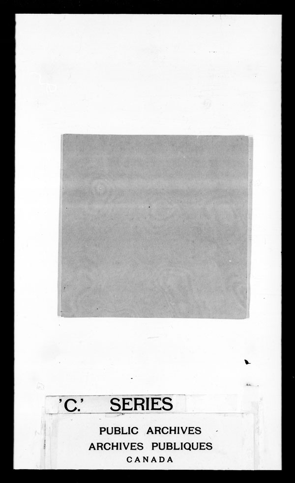 Title: British Military and Naval Records (RG 8, C Series) - DOCUMENTS - Mikan Number: 105012 - Microform: c-3698