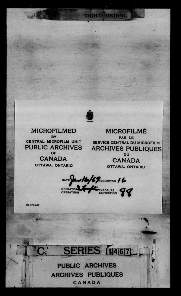 Title: British Military and Naval Records (RG 8, C Series) - DOCUMENTS - Mikan Number: 105012 - Microform: c-3794