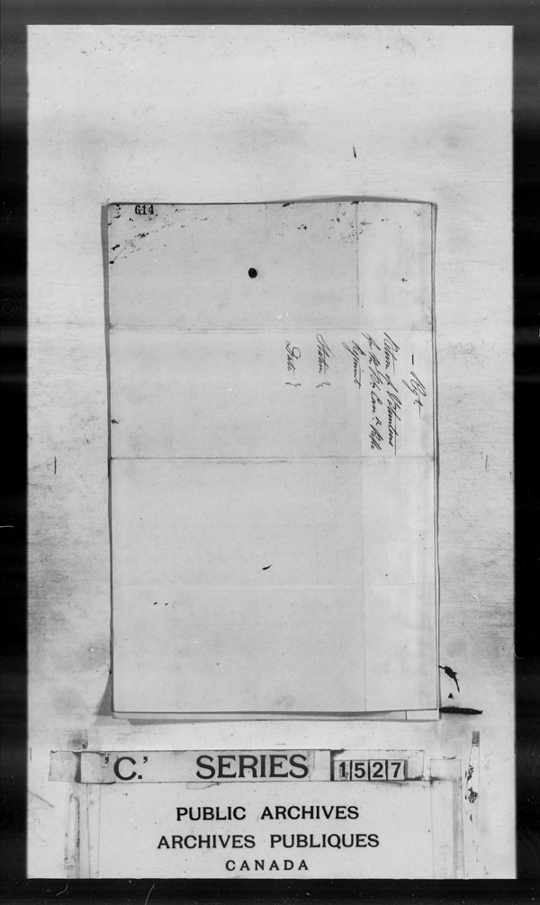 Title: British Military and Naval Records (RG 8, C Series) - DOCUMENTS - Mikan Number: 105012 - Microform: c-3805