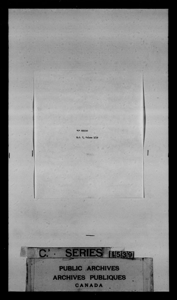 Title: British Military and Naval Records (RG 8, C Series) - DOCUMENTS - Mikan Number: 105012 - Microform: c-3812