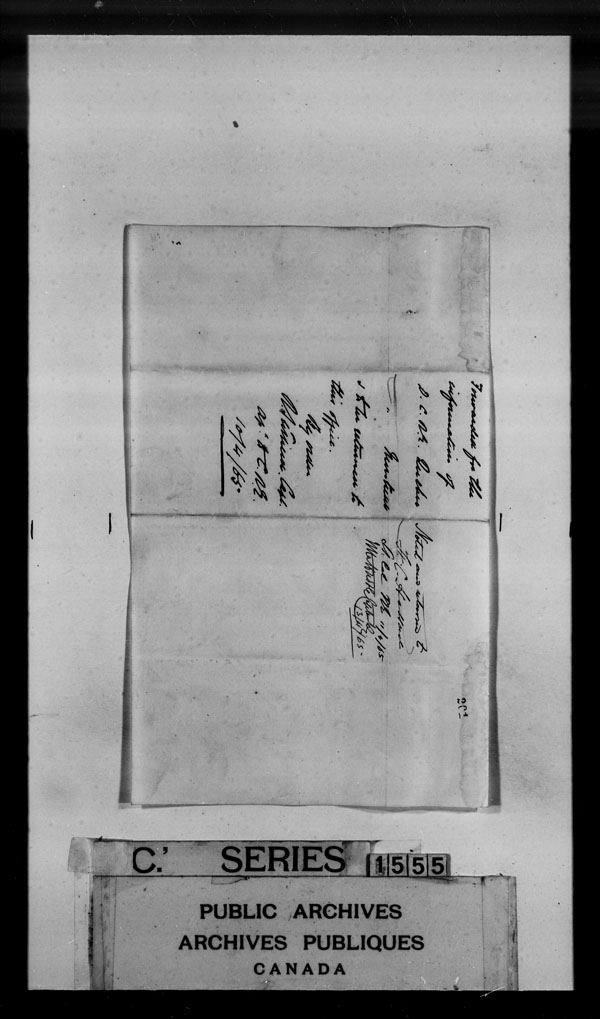 Title: British Military and Naval Records (RG 8, C Series) - DOCUMENTS - Mikan Number: 105012 - Microform: c-3817