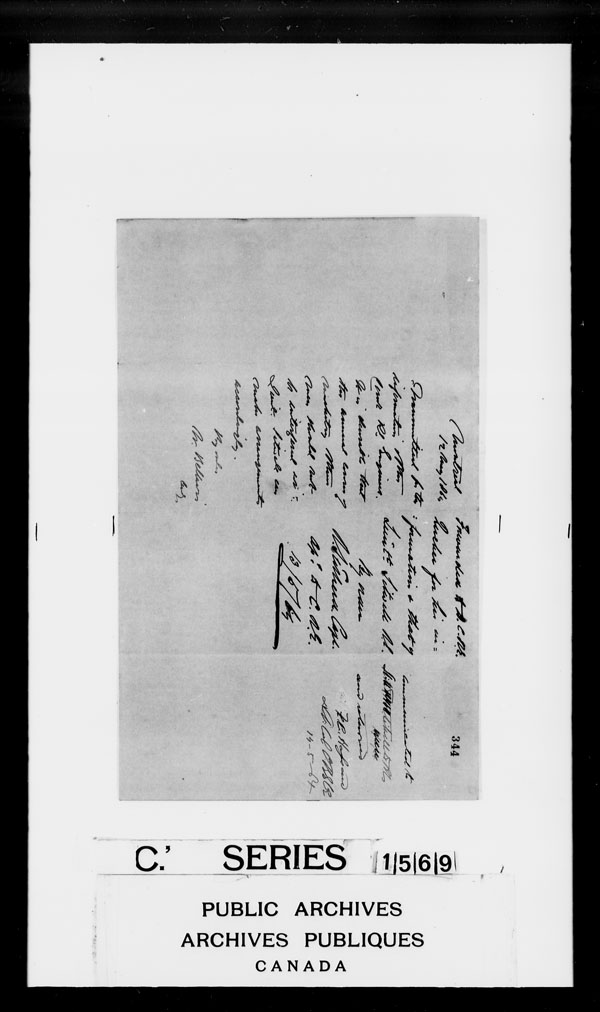 Title: British Military and Naval Records (RG 8, C Series) - DOCUMENTS - Mikan Number: 105012 - Microform: c-3819