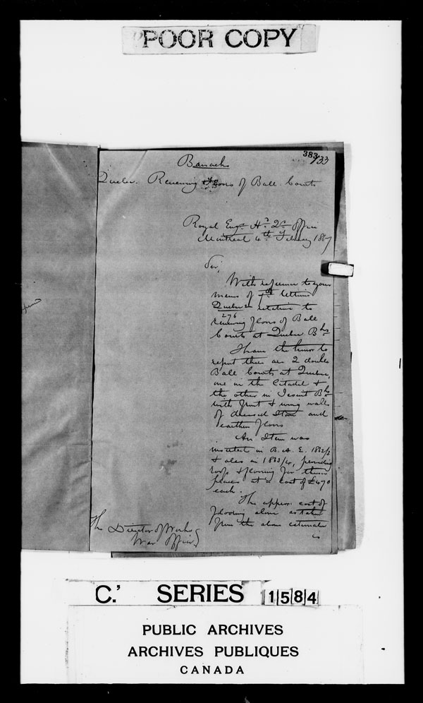 Title: British Military and Naval Records (RG 8, C Series) - DOCUMENTS - Mikan Number: 105012 - Microform: c-3823