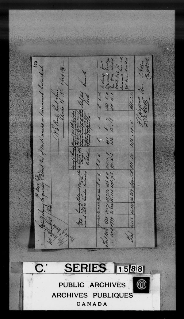 Title: British Military and Naval Records (RG 8, C Series) - DOCUMENTS - Mikan Number: 105012 - Microform: c-3823a