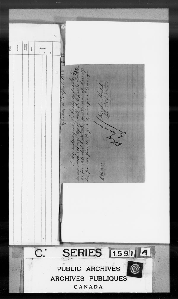 Title: British Military and Naval Records (RG 8, C Series) - DOCUMENTS - Mikan Number: 105012 - Microform: c-3825
