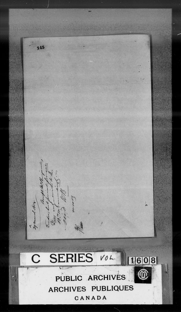 Title: British Military and Naval Records (RG 8, C Series) - DOCUMENTS - Mikan Number: 105012 - Microform: c-3829
