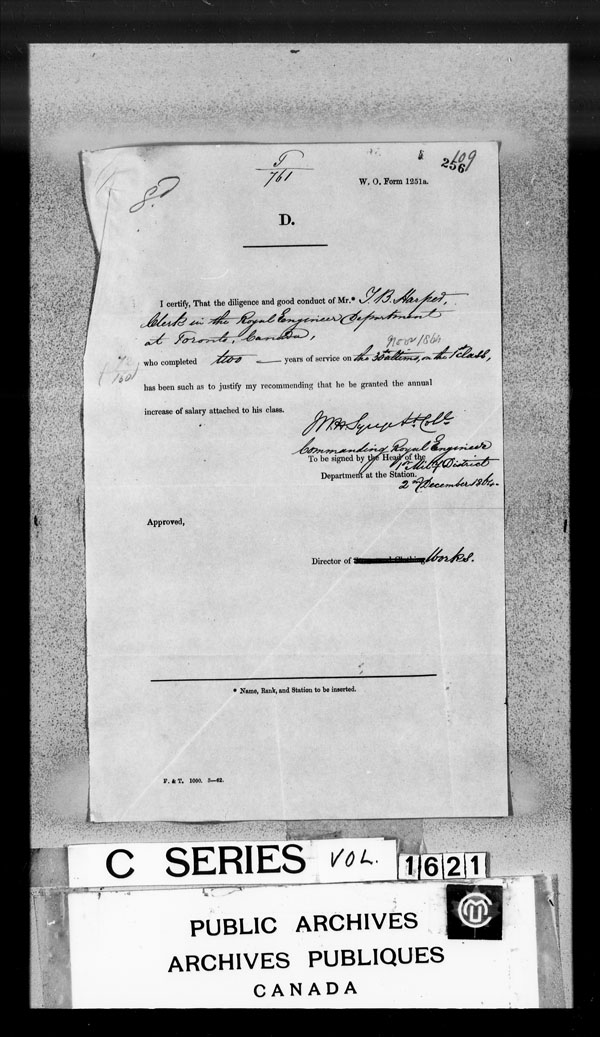 Title: British Military and Naval Records (RG 8, C Series) - DOCUMENTS - Mikan Number: 105012 - Microform: c-3834