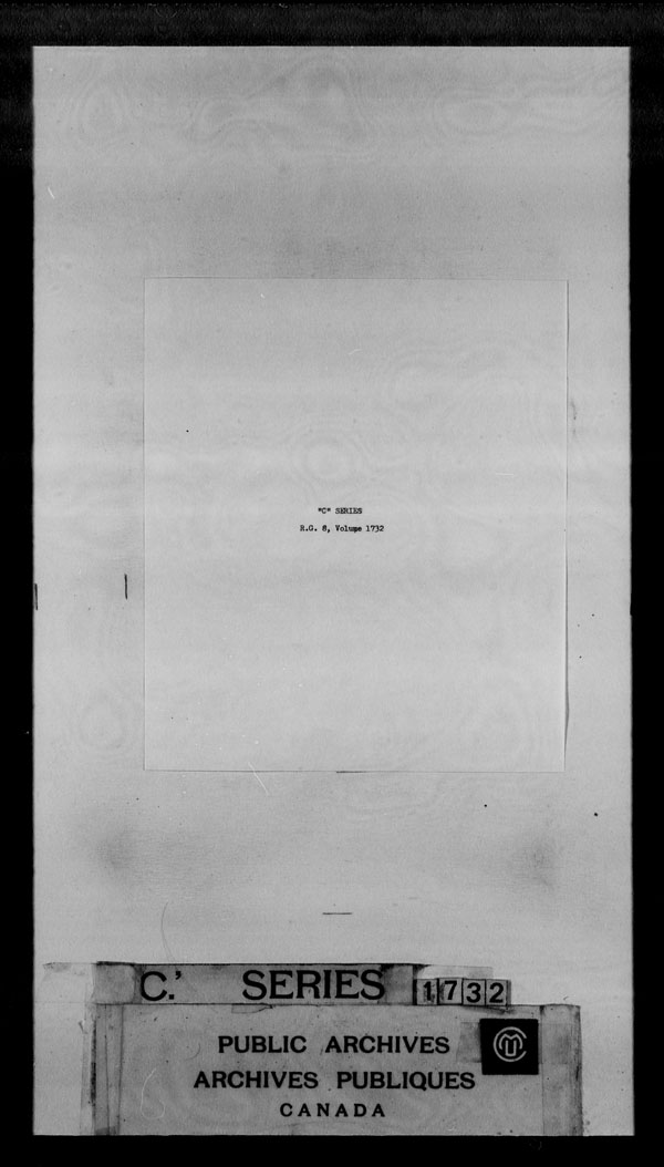 Title: British Military and Naval Records (RG 8, C Series) - DOCUMENTS - Mikan Number: 105012 - Microform: c-3845