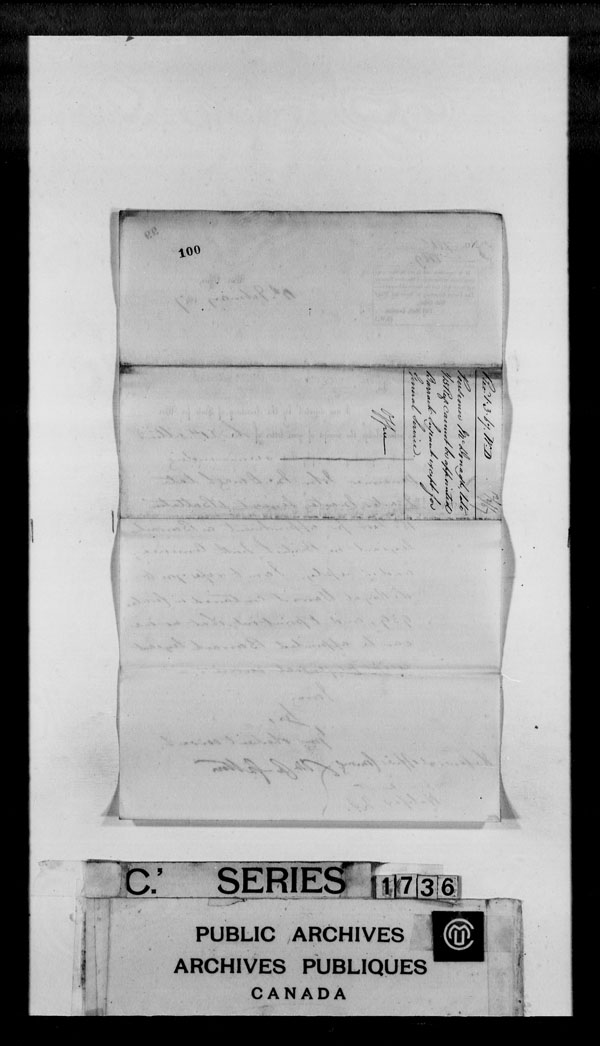 Title: British Military and Naval Records (RG 8, C Series) - DOCUMENTS - Mikan Number: 105012 - Microform: c-3845