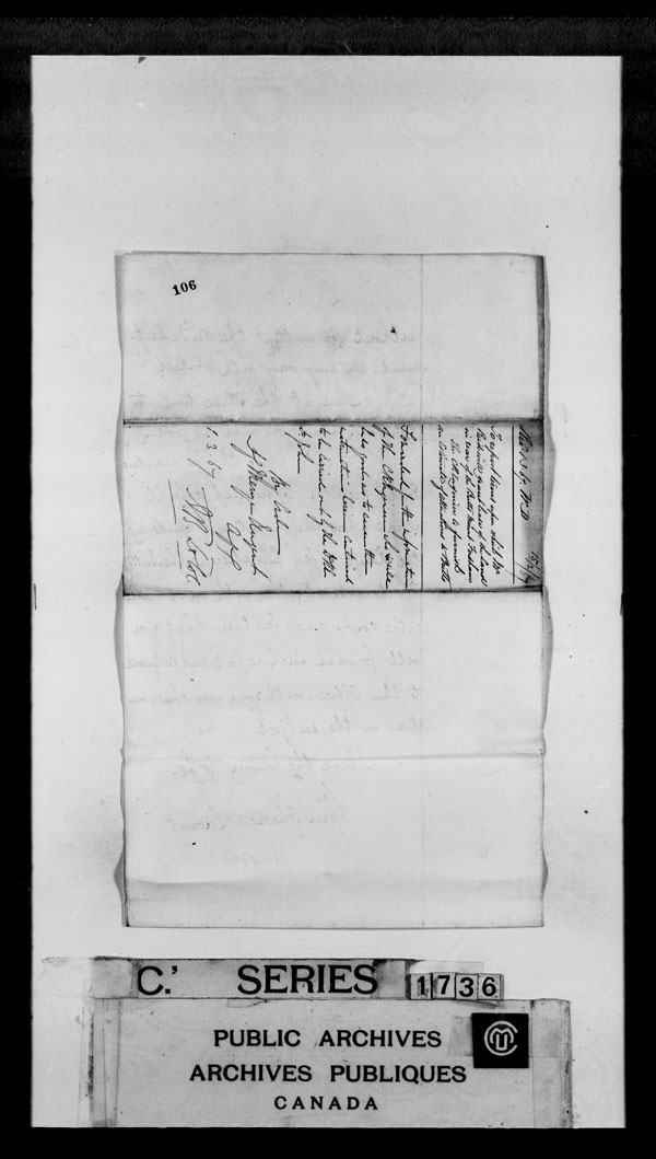 Title: British Military and Naval Records (RG 8, C Series) - DOCUMENTS - Mikan Number: 105012 - Microform: c-3845